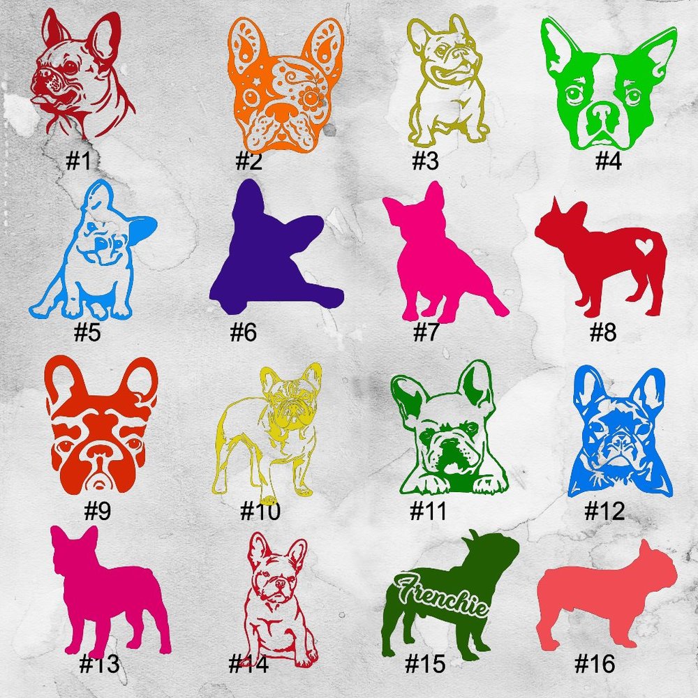 FRENCH BULLDOG VINYL DECAL - 5-6"